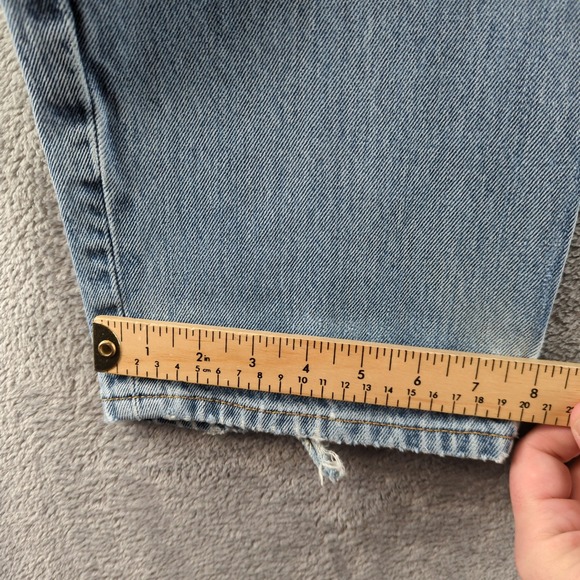 Levis 550 Jeans Mens 36x30* Blue Light Wash Ripped Grunge Baggy Punk Skater - Picture 7 of 12